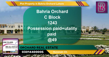 Residential Plot for Sale in Bahria Orchard, Lahore - (BP-59704)