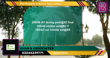 Residential Plot for Sale in Bahria Town, Lahore - (BP-59706)