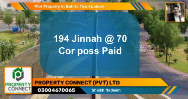 Residential Plot for Sale in Bahria Town, Lahore - (BP-59731)