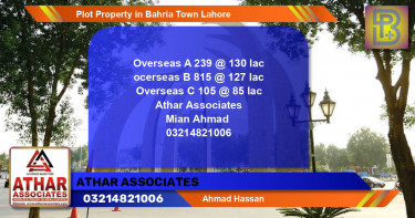 Residential Plot for Sale in Bahria Town, Lahore - (BP-59752)