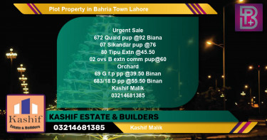 Residential Plot for Sale in Bahria Town, Lahore - (BP-59754)