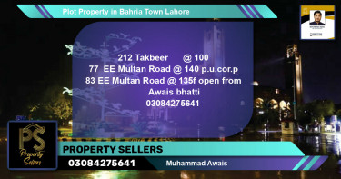Residential Plot for Sale in Bahria Town, Lahore - (BP-59758)