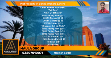 Residential Plot for Sale in Bahria Orchard, Lahore - (BP-59760)