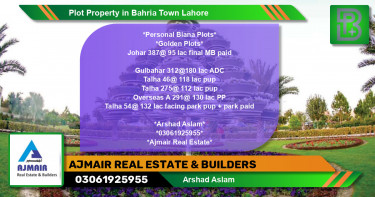 Residential Plot for Sale in Bahria Town, Lahore - (BP-59761)