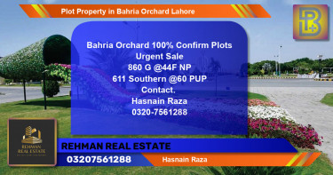 Residential Plot for Sale in Bahria Orchard, Lahore - (BP-59764)
