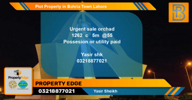 Residential Plot for Sale in Bahria Town, Lahore - (BP-59777)