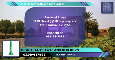 Residential Plot for Sale in Bahria Town, Lahore - (BP-59787)