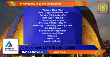 Residential Plot for Sale in Bahria Town, Lahore - (BP-59788)