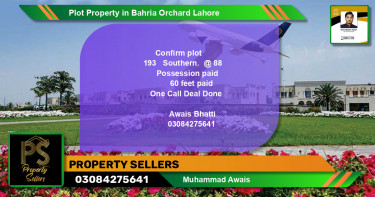 Residential Plot for Sale in Bahria Orchard, Lahore - (BP-59791)