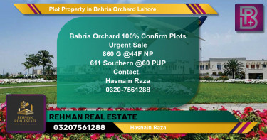Residential Plot for Sale in Bahria Orchard, Lahore - (BP-59814)