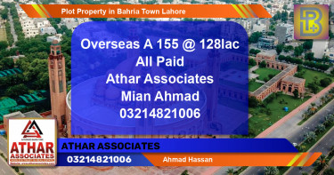 Residential Plot for Sale in Bahria Town, Lahore - (BP-59822)