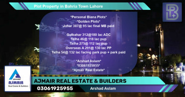 Residential Plot for Sale in Bahria Town, Lahore - (BP-59825)