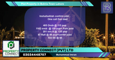 Residential Plot for Sale in Bahria Town, Lahore - (BP-59848)