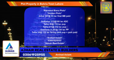 Residential Plot for Sale in Bahria Town, Lahore - (BP-59883)