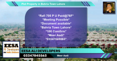 Residential Plot for Sale in Bahria Town, Lahore - (BP-59910)
