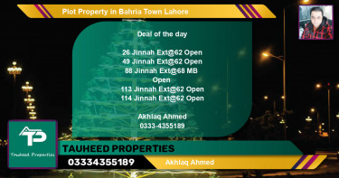 Residential Plot for Sale in Bahria Town, Lahore - (BP-59925)