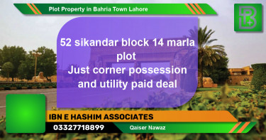 Residential Plot for Sale in Bahria Town, Lahore - (BP-59950)