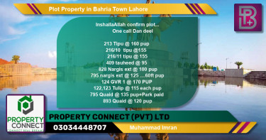 Residential Plot for Sale in Bahria Town, Lahore - (BP-59973)