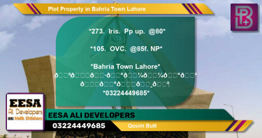Residential Plot for Sale in Bahria Town, Lahore - (BP-59974)