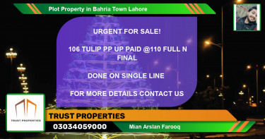 Residential Plot for Sale in Bahria Town, Lahore - (BP-60011)