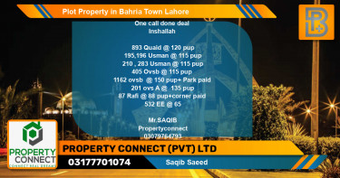 Residential Plot for Sale in Bahria Town, Lahore - (BP-60014)