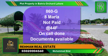 Residential Plot for Sale in Bahria Orchard, Lahore - (BP-60019)