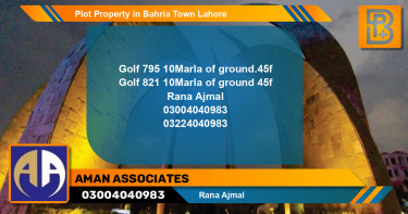Residential Plot for Sale in Bahria Town, Lahore - (BP-60025)