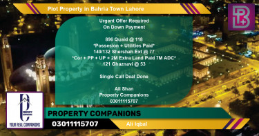 Residential Plot for Sale in Bahria Town, Lahore - (BP-60039)