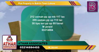Residential Plot for Sale in Bahria Town, Lahore - (BP-60040)