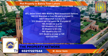 Residential Plot for Sale in Bahria Town, Lahore - (BP-60071)
