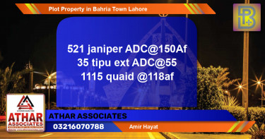 Residential Plot for Sale in Bahria Town, Lahore - (BP-60078)
