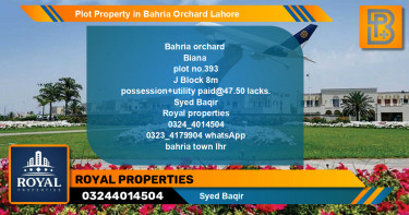 Residential Plot for Sale in Bahria Orchard, Lahore - (BP-60083)