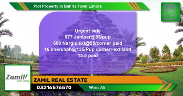 Residential Plot for Sale in Bahria Town, Lahore - (BP-60084)