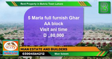 Residential Property for Rent in Bahria Town, Lahore - (BP-60098)