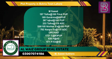 Residential Plot for Sale in Bahria Town, Lahore - (BP-60131)
