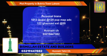 Residential Plot for Sale in Bahria Town, Lahore - (BP-60147)