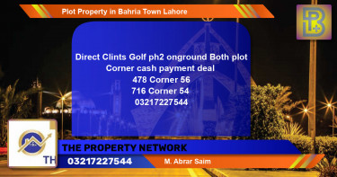 Residential Plot for Sale in Bahria Town, Lahore - (BP-60149)
