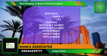 Residential Plot for Sale in Bahria Orchard, Lahore - (BP-60159)