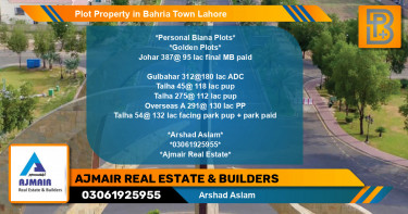 Residential Plot for Sale in Bahria Town, Lahore - (BP-60194)