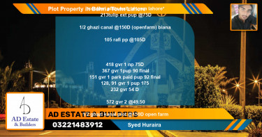 Residential Plot for Sale in Bahria Town, Lahore - (BP-60232)