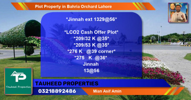 Residential Plot for Sale in Bahria Orchard, Lahore - (BP-60242)