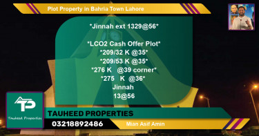 Residential Plot for Sale in Bahria Town, Lahore - (BP-60243)