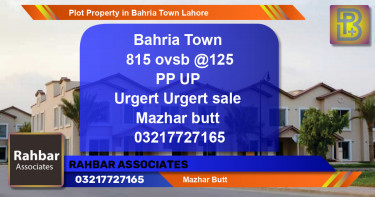 Residential Plot for Sale in Bahria Town, Lahore - (BP-60272)