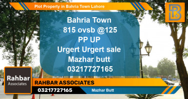 Residential Plot for Sale in Bahria Town, Lahore - (BP-60278)