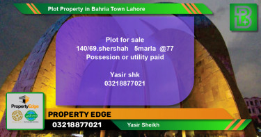 Residential Plot for Sale in Bahria Town, Lahore - (BP-60296)