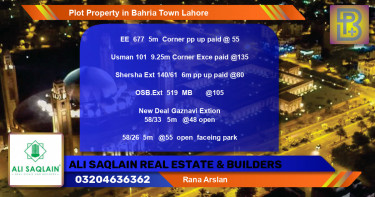 Residential Plot for Sale in Bahria Town, Lahore - (BP-60304)