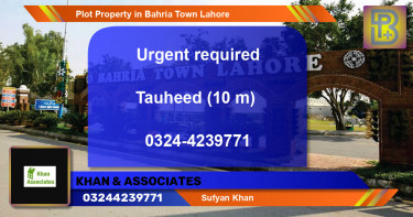 Residential Plot for Sale in Bahria Town, Lahore - (BP-60309)