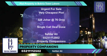Residential Plot for Sale in Bahria Town, Lahore - (BP-60332)