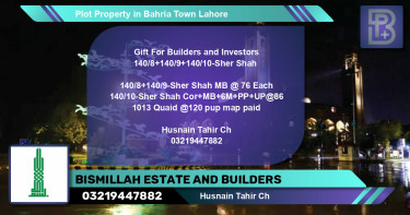 Residential Plot for Sale in Bahria Town, Lahore - (BP-60338)
