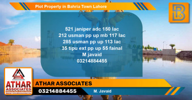 Residential Plot for Sale in Bahria Town, Lahore - (BP-60346)